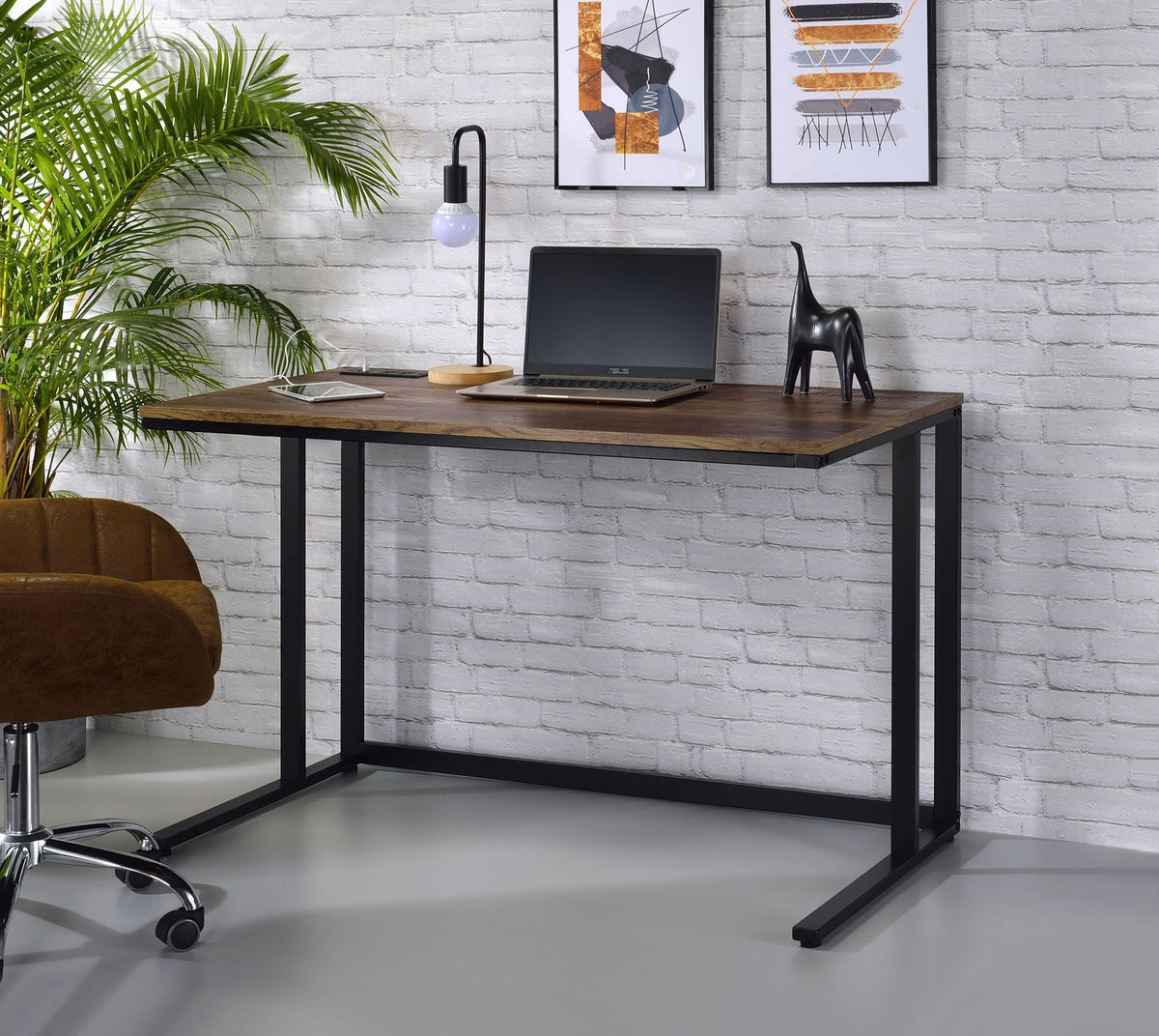Tyrese Writing Desk with USB Port – White or Black