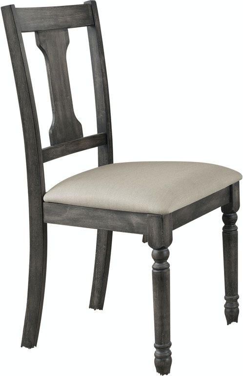 Wallace Side Chair Set of 2 - Tan / Weathered Gray