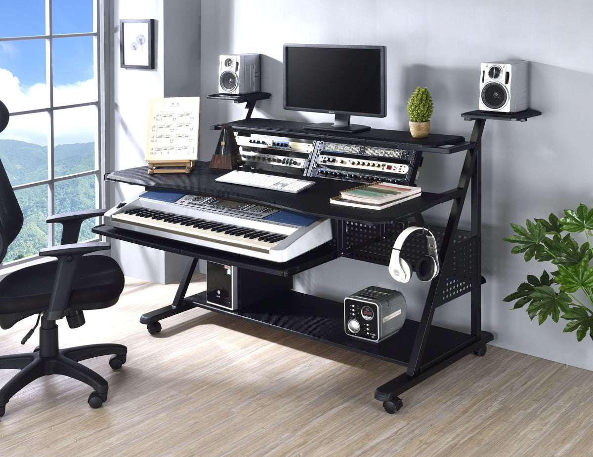 Willow Versatile Music Desk with Wood Construction - White, Black, or Dark Brown