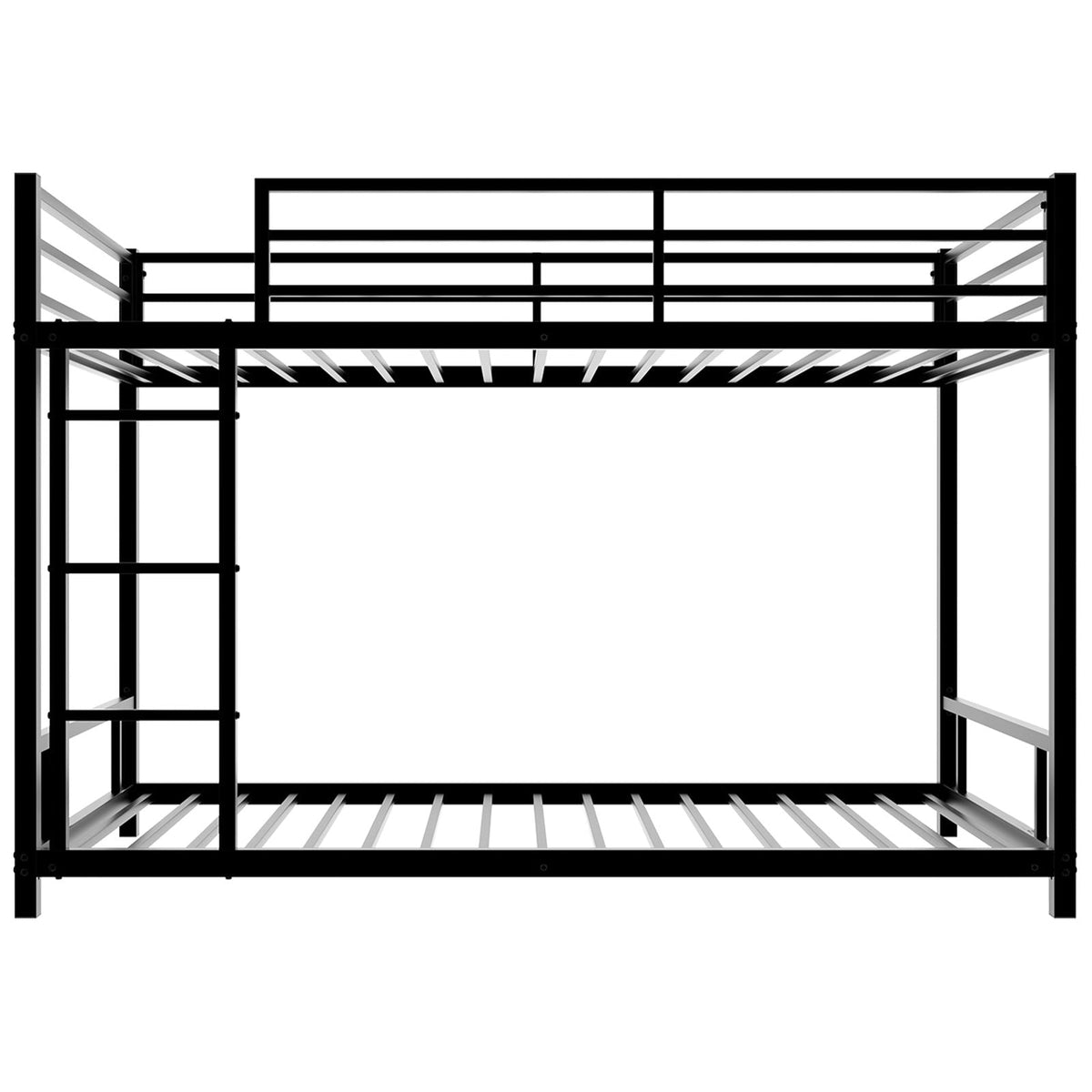 Bunk Bed with Noise Reduction and Safety Guardrail - Twin over Twin