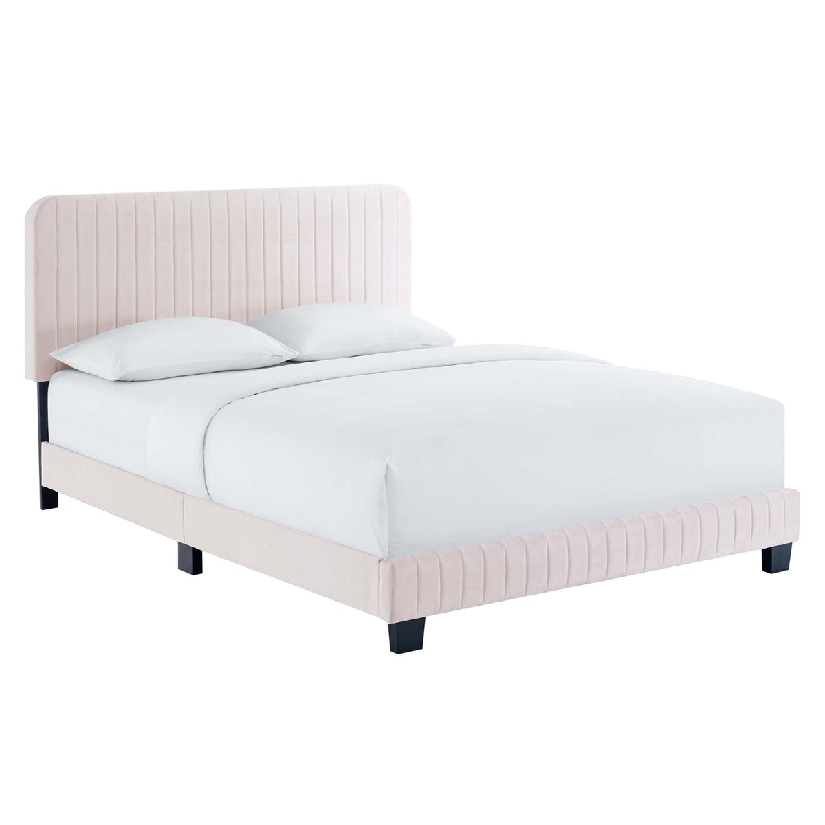 Celine Channel Tufted Performance Velvet Platform Bed by Modway
