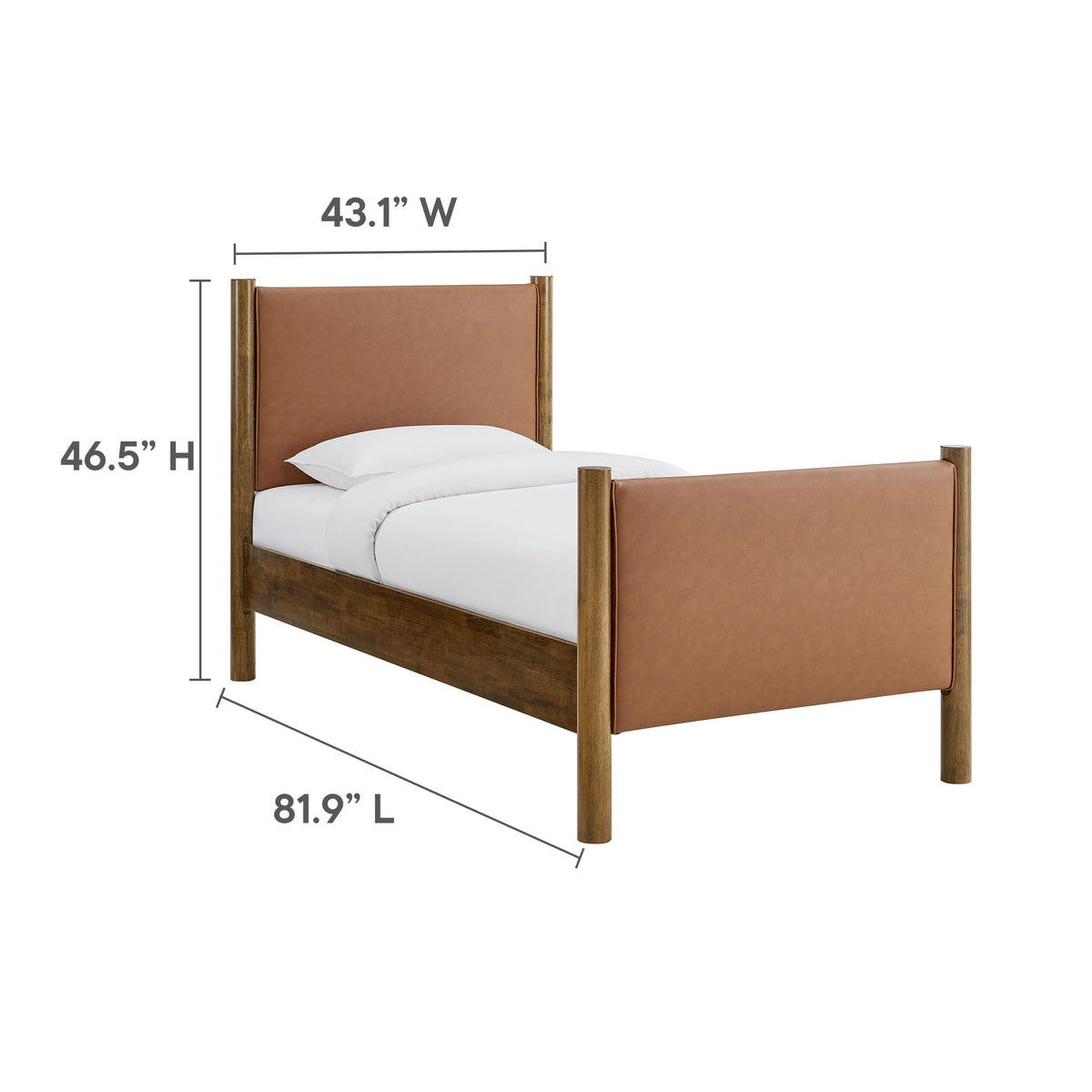 Maven Vegan Leather Upholstered Platform Bed by Modway