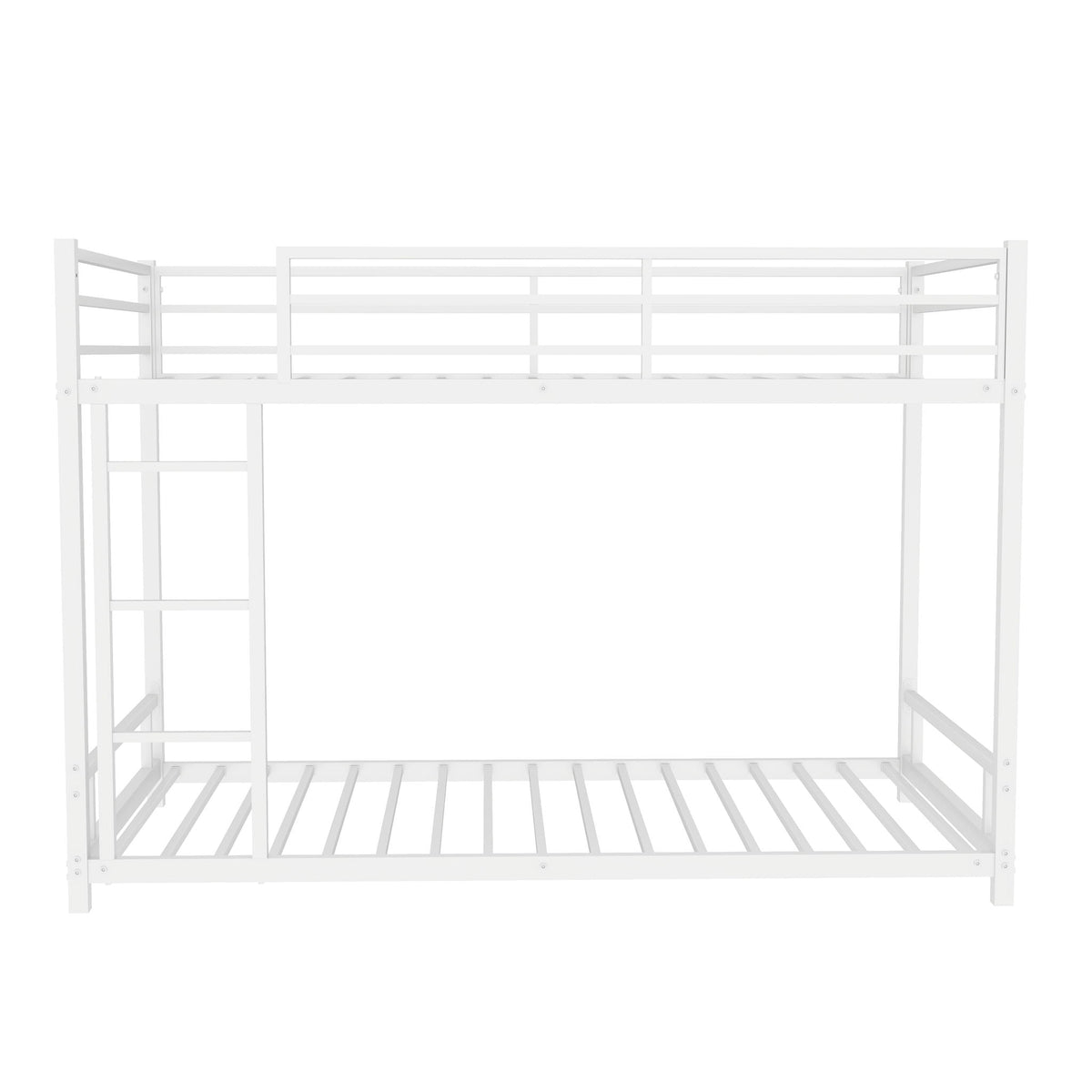 Bunk Bed with Noise Reduction and Safety Guardrail - Twin over Twin