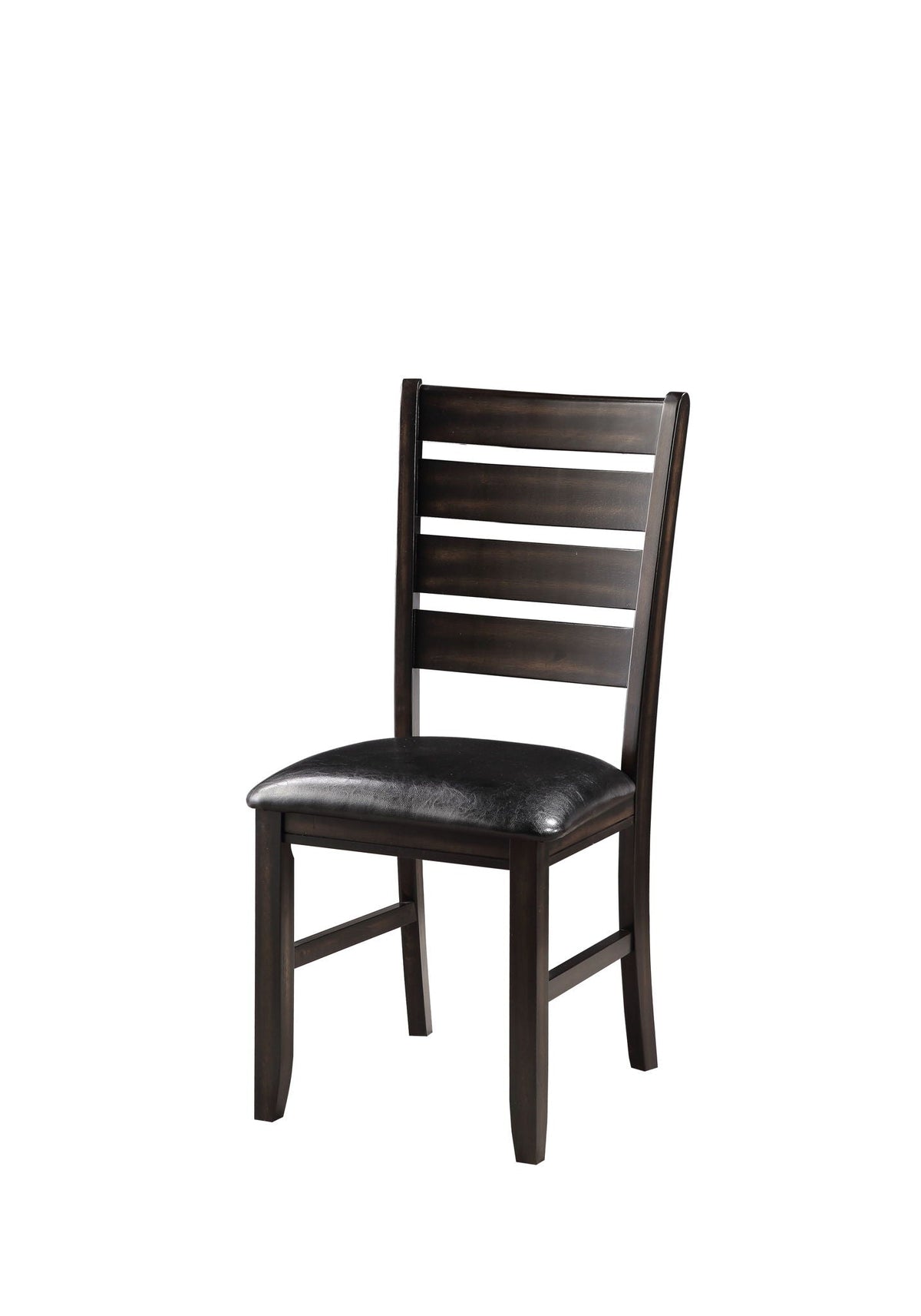 Urbana Synthetic Leather Side Chair Set of 2 with Wood Frame - Black or Dark Brown
